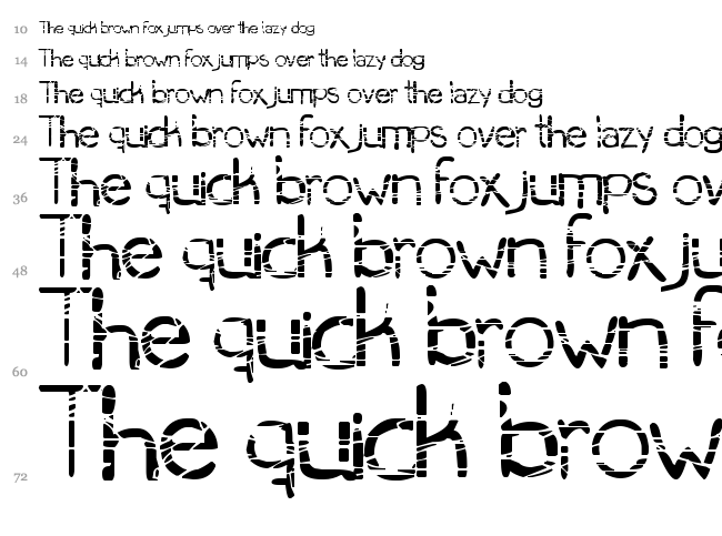 Serial Killer font waterfall